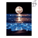 Broderie diamant Lune & mer de larme bleu | 💎 Diamond Painting Club