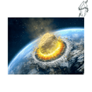 Broderie diamant Crash Météorite | 💎 Diamond Painting Club