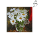 Broderie diamant Vase de marguerite  | 💎 Diamond Painting Club