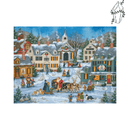 Broderie diamant Village de Noël | 💎 Diamond Painting Club