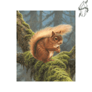 Broderie diamant Écureuil roux | 💎 Diamond Painting Club