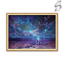 Broderie diamant Nuit étoilée sur bord de mer | 💎 Diamond Painting Club