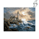 Broderie diamant Phare de mer | 💎 Diamond Painting Club