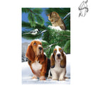 Broderie diamant Basset hound et chat | Diamond-painting-club.com
