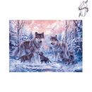 Broderie diamant Loups & leurs louveteaux | Diamond Painting Club