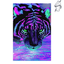 Broderie diamant Tigre fluo  | 💎 Diamond Painting Club