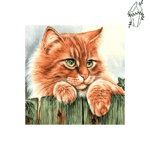 Broderie diamant Chat roux  | 💎 Diamond Painting Club