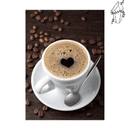 Broderie diamant Café coeur | 💎 Diamond Painting Club