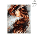 Broderie Diamant Femme au chapeau | 💎 Diamond Painting Club
