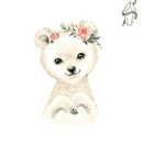 Broderie diamant Petit ours mignon  | 💎 Diamond Painting Club