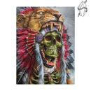 Broderie diamant Squelette Indien | Diamond-painting-club.com 
