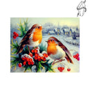 Broderie diamant rouge-gorge | Diamond-painting-club.com