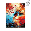 Broderie diamant Chat abstrait | Diamond-painting-club.com