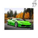 Broderie diamant Lamborghini Verte | 💎 Diamond Painting Club
