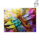 Broderie diamant Libellule Multicolore  | 💎 Diamond Painting Club