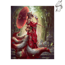 Broderie diamant Kumiho : Renard à neuf queue | 💎 Diamond Painting Club