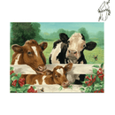Broderie diamant Vaches et Veau | 💎 Diamond Painting Club