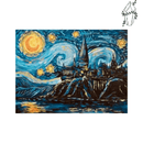 Broderie diamant Nuit étoilé Poudlard | 💎 Diamond Painting Club
