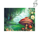 Broderie diamant Paysage de Champignon  | 💎 Diamond Painting Club