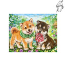 Broderie diamant Shiba Inu mignon | Diamond-painting-club.com