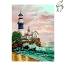 Broderie diamant Phare sur la côte | 💎 Diamond Painting Club