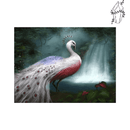 Broderie diamant Paon Albinos | 💎 Diamond Painting Club