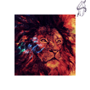 Broderie diamant Lion spatial | 💎 Diamond Painting Club