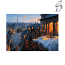 Broderie diamant Terrasse sur Paris | 💎 Diamond Painting Club