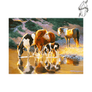 Broderie diamant Groupe de chevaux | 💎 Diamond Painting Club