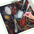 Broderie diamant Cuillère d'épices sucrée/salée | Diamond-painting-club.com
