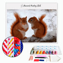 Broderie diamant Couple d'écureuil | 💎 Diamond Painting Club