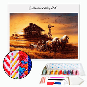 Broderie diamant Ranch & chevaux  | 💎 Diamond Painting Club