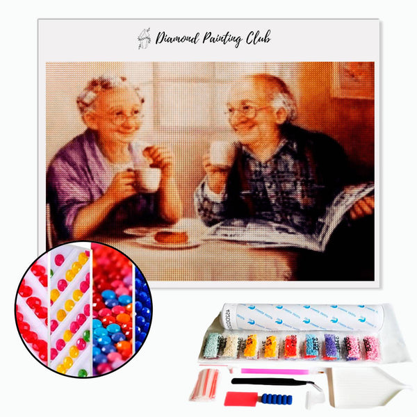 Broderie diamant Grand-père et Grand-Mère | 💎 Diamond Painting Club