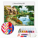 Broderie diamant Chaumière & Lac | 💎 Diamond Painting Club