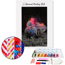 Broderie diamant Éléphant Craie de couleur | 💎 Diamond Painting Club