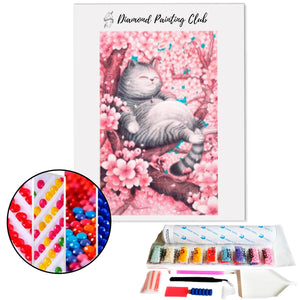 Broderie diamant Chat gris | 💎 Diamond Painting Club