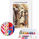 Broderie diamant Mésange sur un bouleau | 💎 Diamond Painting Club