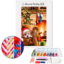 Broderie diamant Noël de chien | 💎 Diamond Painting Club