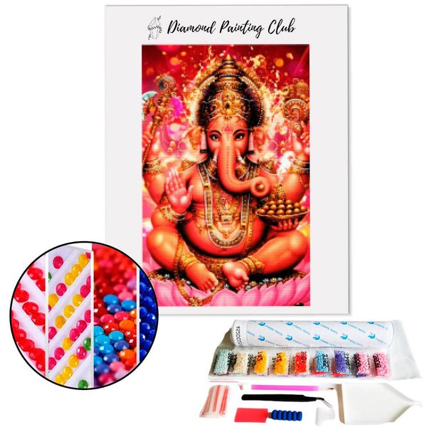 Broderie diamant Ganesh Rouge | 💎 Diamond Painting Club