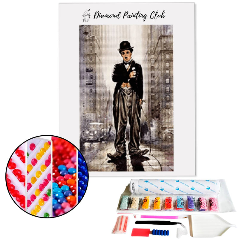 Broderie diamant Charlie Chaplin  | 💎 Diamond Painting Club