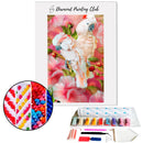 Broderie diamant Perroquet Rose Albin | Diamond-painting-club.com