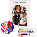 Broderie diamant Apache Bison Loup & Aigle | 💎 Diamond Painting Club