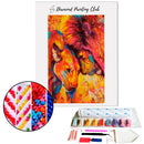 Broderie diamant Couple de lions Couleurs vives  | 💎 Diamond Painting Club
