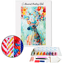 Broderie diamant Cerf coloré en peinture | 💎 Diamond Painting Club