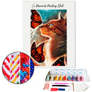 Broderie diamant Chat papillon Enchanté | Diamond-painting-club.com
