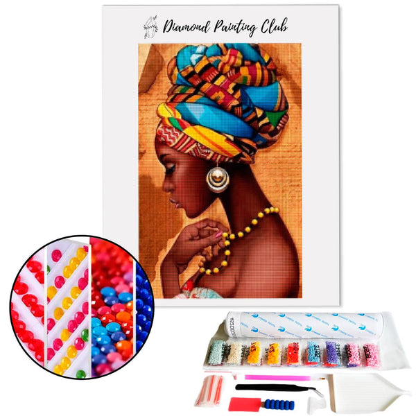 Broderie diamant Femme Africaine | 💎 Diamond Painting Club