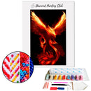 Broderie diamant Phénix en feu | 💎 Diamond Painting Club