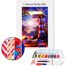 Broderie diamant Phare sur la plage | Diamond-painting-club.com