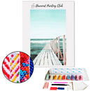 Broderie diamant Ponton sur une plage | 💎 Diamond Painting Club