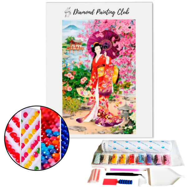 Broderie diamant Geisha | Diamond-painting-club.com